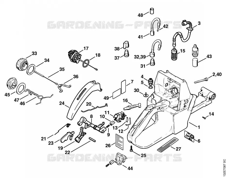 Carter de réservoir Stihl Tronçonneuses Tronçonneuses Tronçonneuses thermiques 044 C  044 C