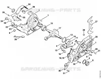 Carter, Vilebrequin pour Stihl 045 AVE