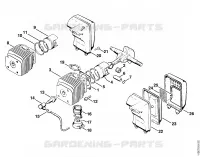 Cylindre, Piston pour Stihl 045 AVSE