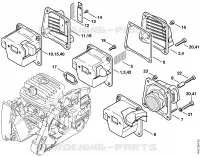 Silencieux pour Stihl 046 C