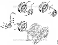 Dispositif d'allumage pour Stihl 046 W