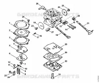 Carburateur WS 11 ⇥ X 7 538 159 (44.80) pour Stihl 051 Q