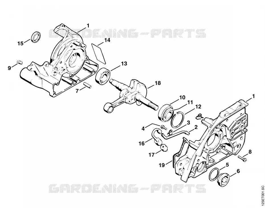 Carter, Vilebrequin Stihl Tronçonneuses Tronçonneuses Tronçonneuses thermiques 056  056