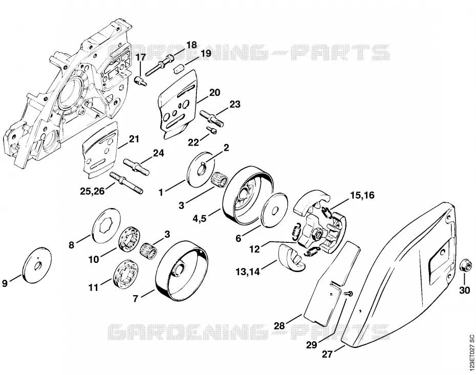 Embrayage Stihl Tronçonneuses Tronçonneuses Tronçonneuses thermiques 056 M  056 M