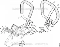 Poignée tubulaire pour Stihl 064 W
