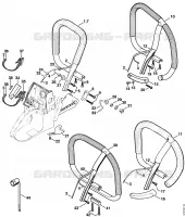 Poignée tubulaire (Chauffage) pour Stihl 066