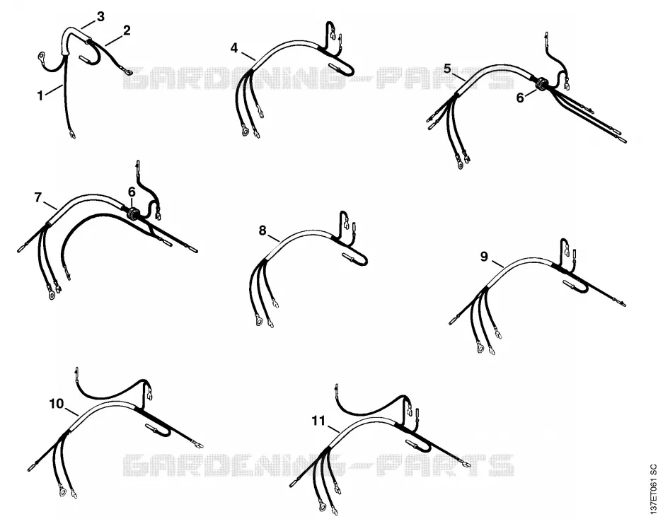 Faisceau de câbles Stihl Tronçonneuses Tronçonneuses Tronçonneuses thermiques 066  066