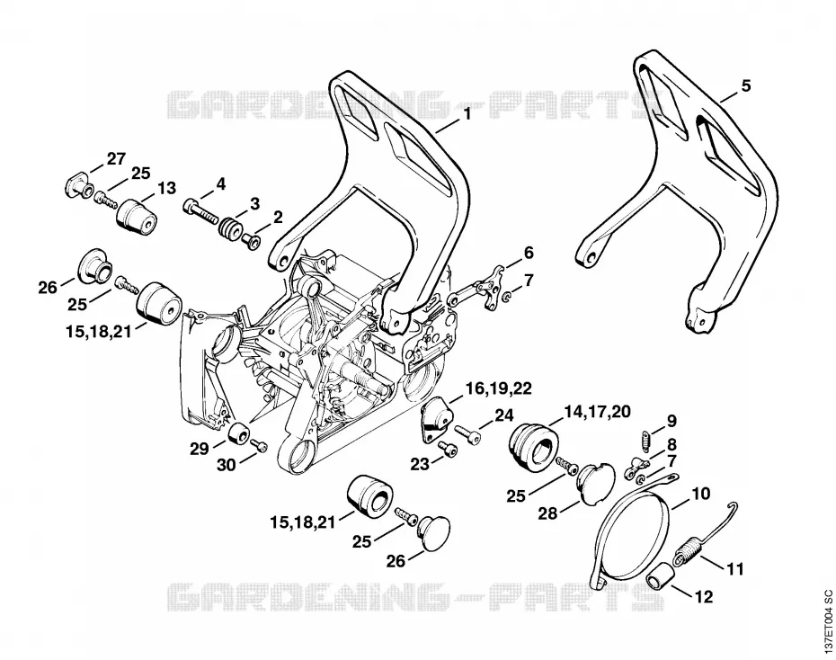 Système AV Stihl Tronçonneuses Tronçonneuses Tronçonneuses thermiques 066 M  066 M