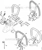 Poignée tubulaire (Chauffage) pour Stihl 066 BR