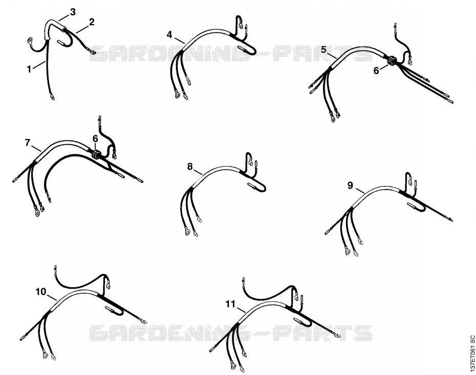 Faisceau de câbles Stihl Tronçonneuses Tronçonneuses Tronçonneuses thermiques 066 BR  066 BR