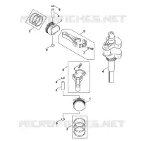 C   Piston/ Vilebrequin pour Stihl FH430V-AS54
