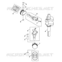 C   Piston/ Vilebrequin pour Stihl FH580V-AS51