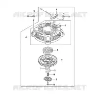 L   Couvercle de ventilateur avec lanceur pour Stihl FJ180V-BM80
