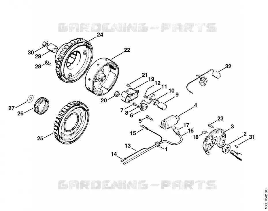Dispositif d'allumage Stihl Tronçonneuses Tronçonneuses Tronçonneuses thermiques 070  070