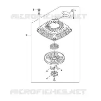 L   Couvercle de ventilateur avec lanceur pour Stihl FJ180V-BS51