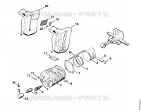 Cylindre, Silencieux pour Stihl 075 AVEQ