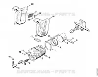 Cylindre, Silencieux pour Stihl 075 AVE