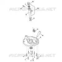 J   Dispositif de lubrification, carter d'huile pour Stihl HD775 (HD775-3025)