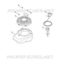 L   Couvercle de ventilateur, lanceur pour Stihl XT-675 (XT675-0022)