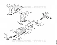 Cylindre, Silencieux pour Stihl 076 S