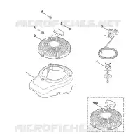L   Couvercle de ventilateur, lanceur pour Stihl XT-800 (XT800-0036)