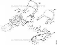 Frein de chaîne, Protège main pour Stihl 08 SE