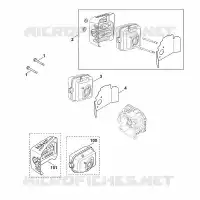 F   Échappement pour Stihl XT-800 (XT800-3086)