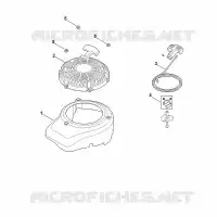 L   Couvercle de ventilateur, lanceur pour Stihl XT-800 (XT800-3086)