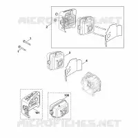 F   Échappement pour Stihl XT-800 (XT800-3088)