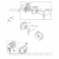 F   Échappement pour Stihl XT-800 (XT800-3091)