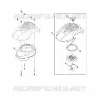 K   Système de démarrage, boîtier de ventilateur pour Stihl EVC 200.0 (EVC200-0001)