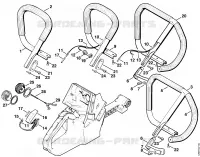 Poignée tubulaire pour Stihl 084