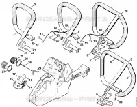 Poignée tubulaire pour Stihl 084 W