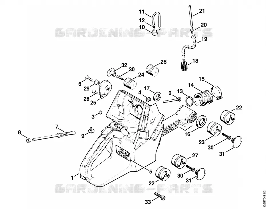 Carter de réservoir, Système AV Stihl Tronçonneuses Tronçonneuses Tronçonneuses thermiques 084 W  084 W