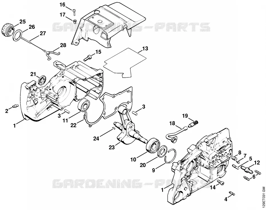 Carter de vilebrequin Stihl Tronçonneuses Tronçonneuses Tronçonneuses thermiques 084 R  084 R