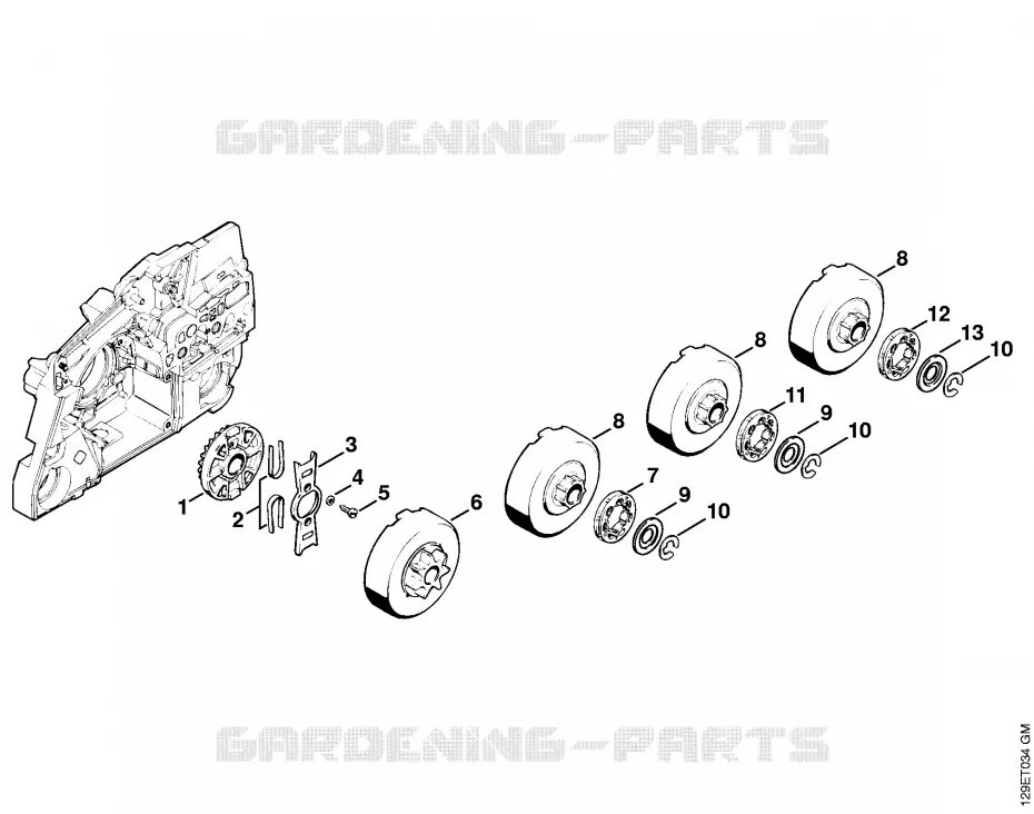 Embrayage ⇥ X 25 673 243 (22.92) Stihl Tronçonneuses Tronçonneuses Tronçonneuses thermiques 084 R  084 R
