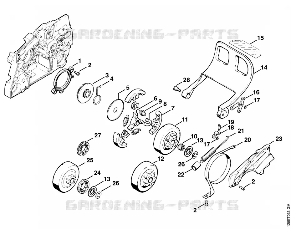 Embrayage, Frein de chaîne Stihl Tronçonneuses Tronçonneuses Tronçonneuses thermiques 084 R  084 R