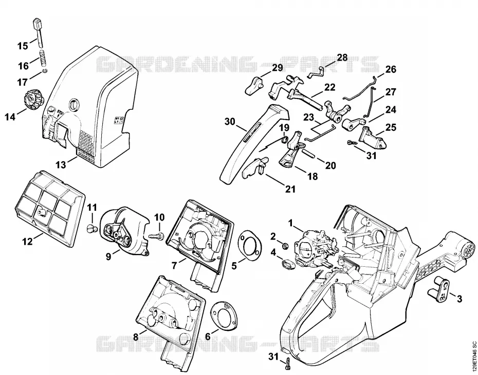 Filtre à air Stihl Tronçonneuses Tronçonneuses Tronçonneuses thermiques 084 R  084 R