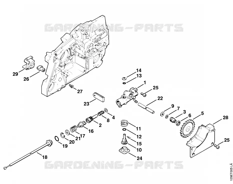 Pompe à huile Stihl Tronçonneuses Tronçonneuses Tronçonneuses thermiques 084 R  084 R