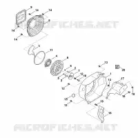 J   Système de démarrage, boîtier de ventilateur pour Stihl EHC 600.0 (EHC600-0004)