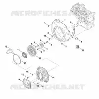 J   Système de démarrage, boîtier de ventilateur pour Stihl EHC 605.0 (EHC605-0002)
