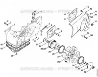 Embrayage, Couvercle de pignon pour Stihl 090 AV