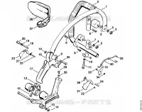 Poignée AV ⇥ X 13 281 004 (35.84) pour Stihl 090