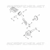 D   Vilebrequin, piston pour Stihl EHC 705.0 (EHC705-0003)
