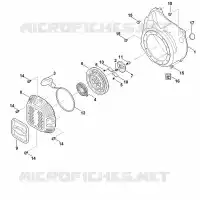 J   Système de démarrage, boîtier de ventilateur pour Stihl EHC 705.0 (EHC705-0003)