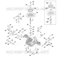 B   Partie supérieure de la transmission pour Stihl K46 BM
