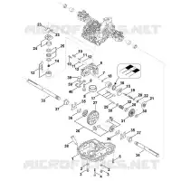 C   Partie inférieure de la transmission pour Stihl K46 BM